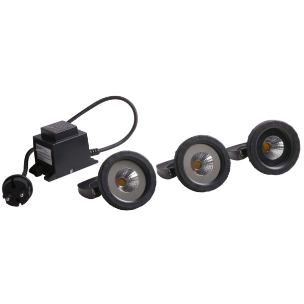 LED Lyseset 3 stk. 6 watt lamper