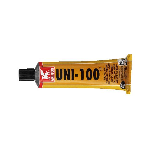 Griffon  UNI-100 Lim med KIWA certifikation PVC lim i dse med pensel (250 ml.)