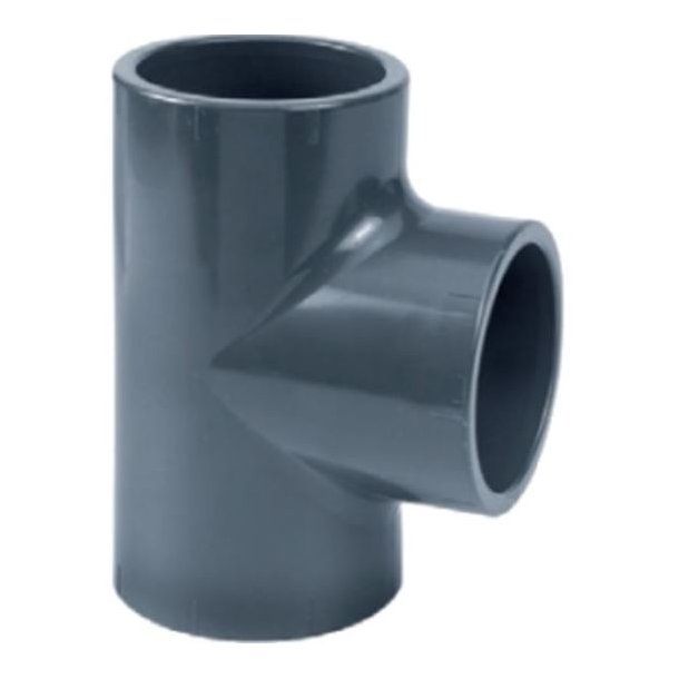PVC T-stykke90&ordm;3 x indv. Gevind