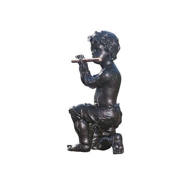 Dreng m. fljte Springvands figur 