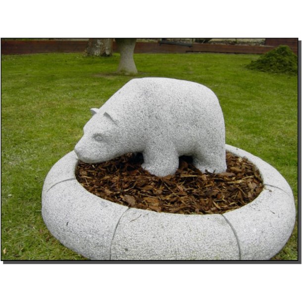 Bjrn i Gr granit - G383 L30 cm gr L 60