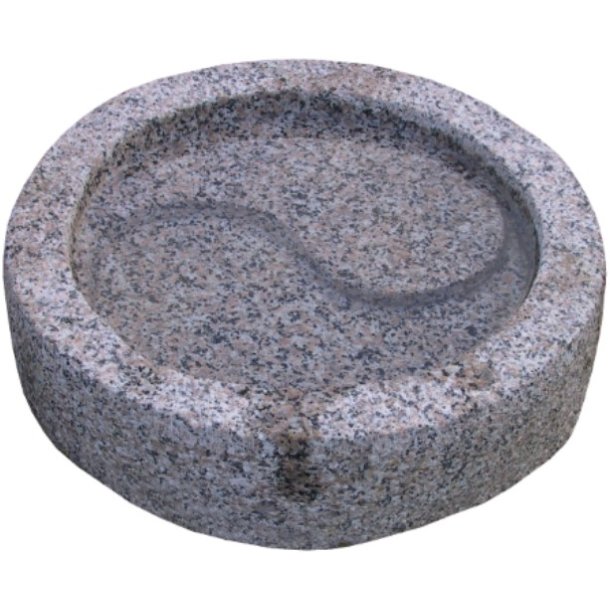 fuglebad Ying Yang rosa granit