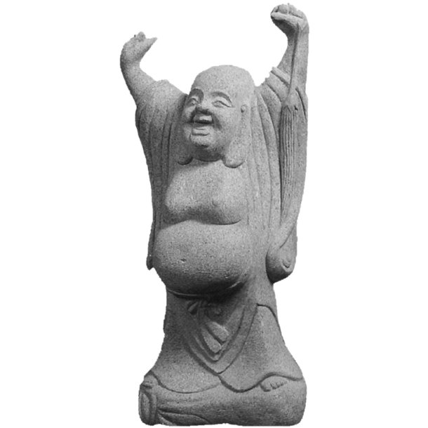 Happy Budda Hotei Hotoke i granit  H30 cm