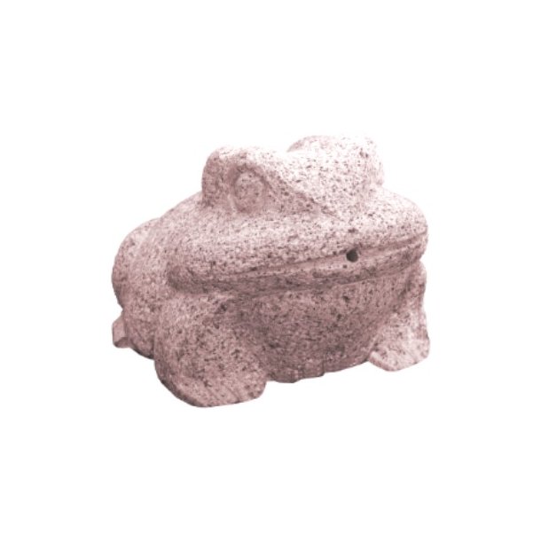 Fr - Kaeru udfrt i granit m. hul til vandlb L 30 cm Rosa