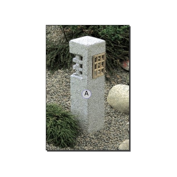 Moderne nordisk granit lanterne - Koya Michi Shi Rube til EL tilslutning