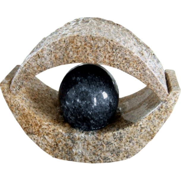  Rolling Ball je - Vandsten i granit - blue pearl kugle 18 cm. 20x50x36 Beige