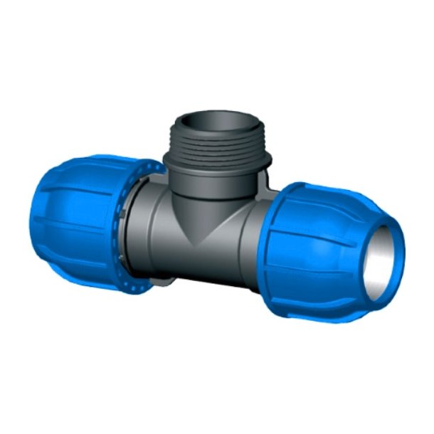 T-stykke 90&ordm; PE-udv .gevind TYPE 341