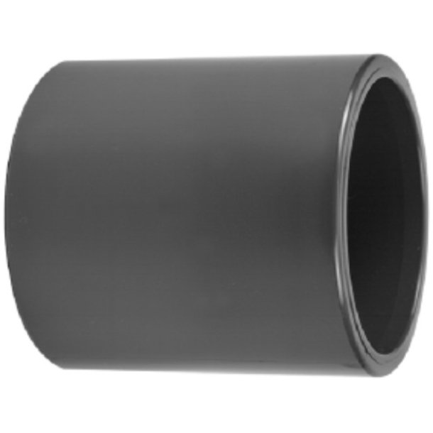 PVC Reduktionsmuffe-metrisk-imperial 50 mm. lim x 1-1/2" lim (48,3 mm.)